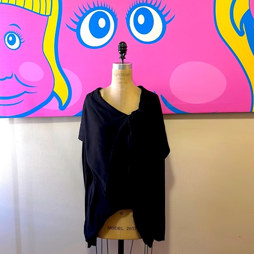 Kimberly Ovitz Black Draped Cardigan